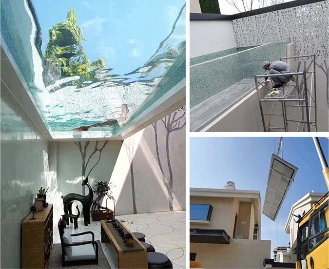 Air swimming pool project photographs