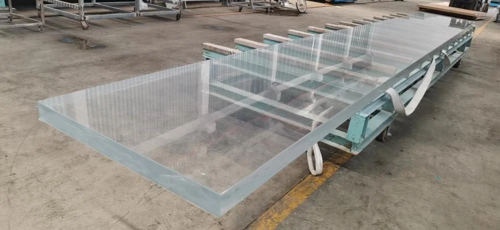 Outdoor customized size acrylic pool panel — view 3