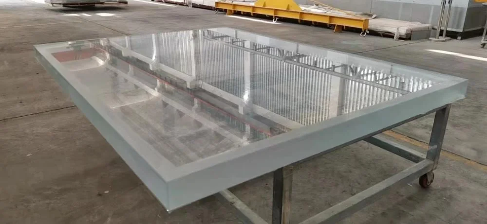 Swimming container pools acrylic window panels — view 3
