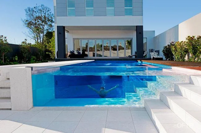 Outdoor customized size acrylic swimming pool panel