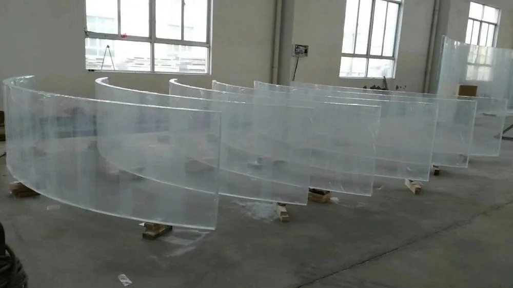 High ornamental acrylic curved plate