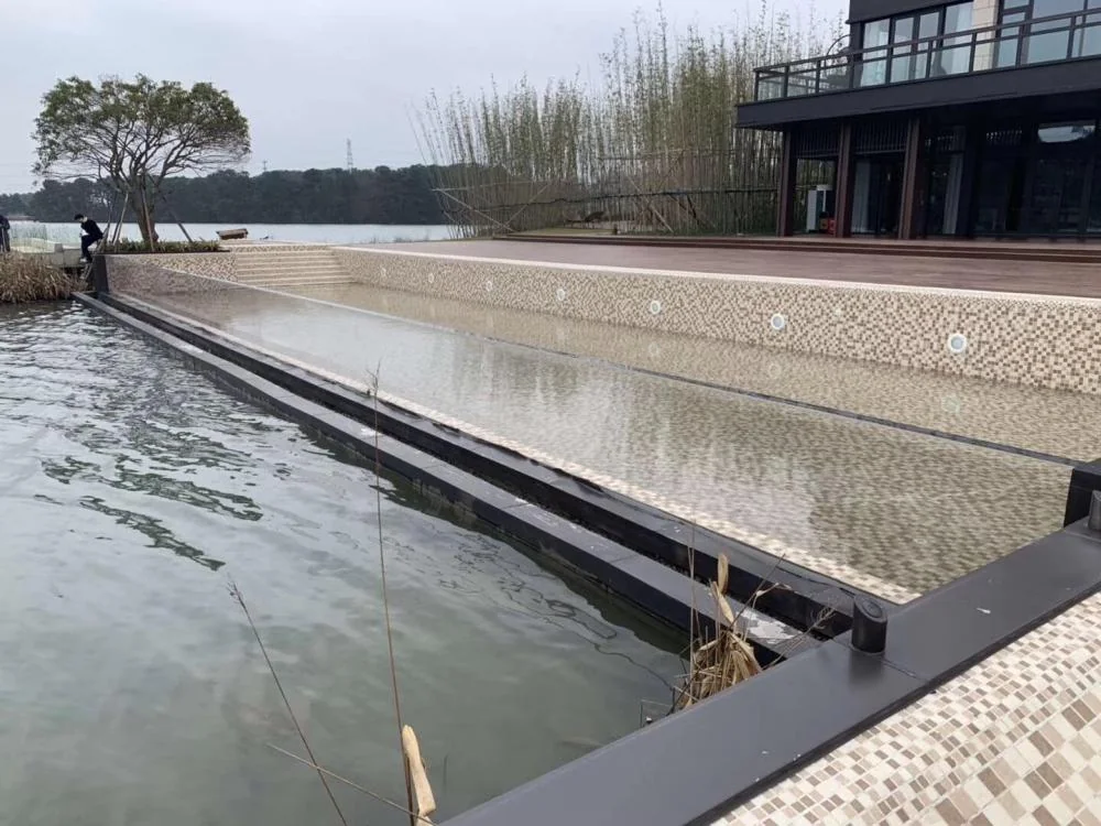 L shape seamless bonding acrylic swimming pool