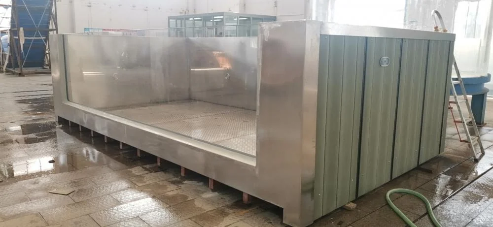 Swimming container pools acrylic window panels