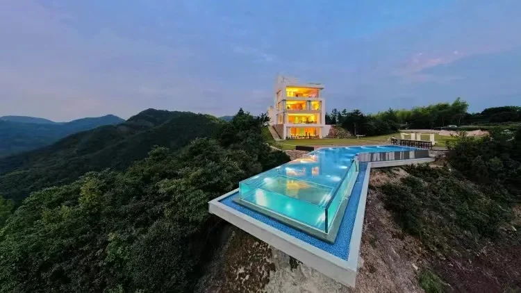 Large size transparent acrylic for pool bottom wall — view 3
