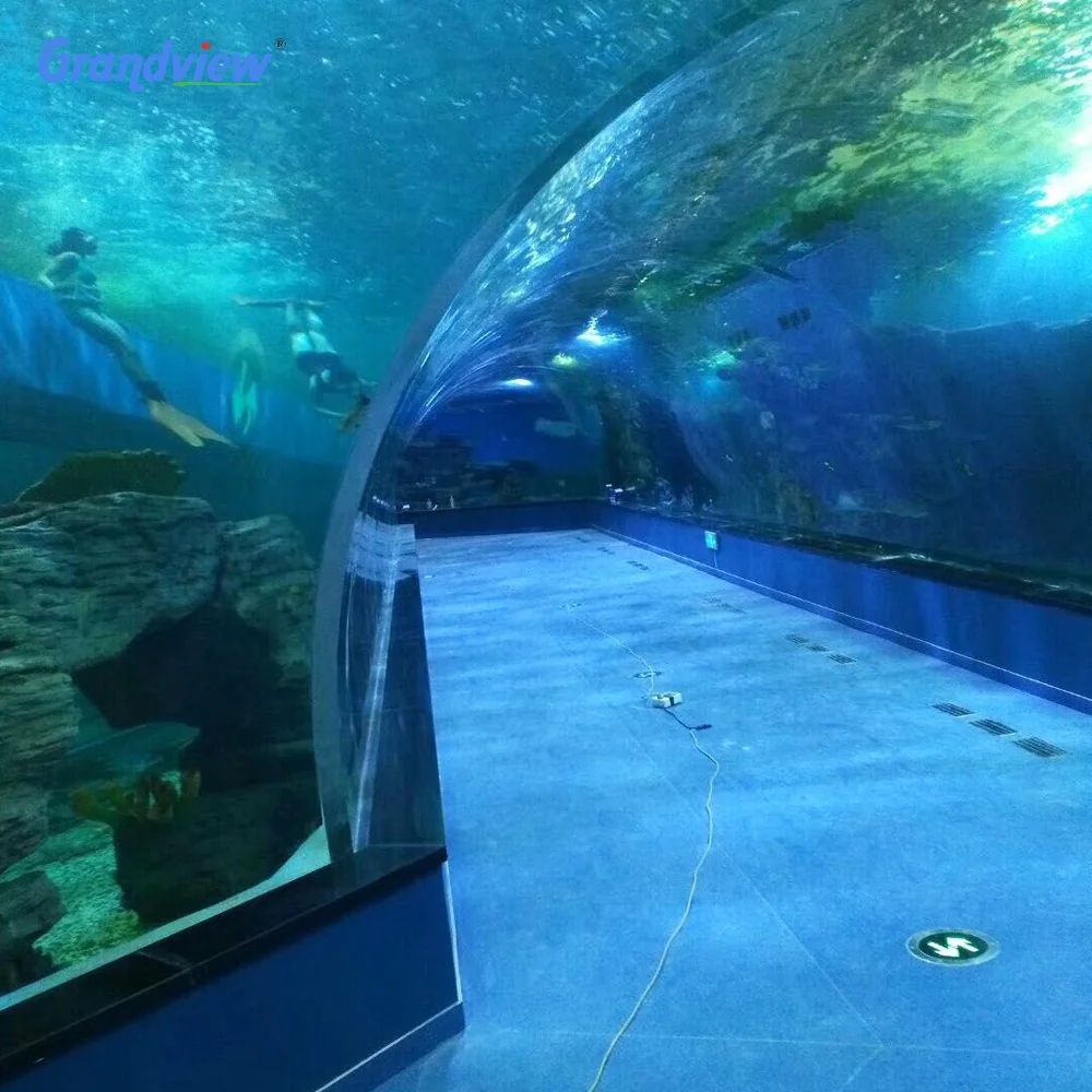 Raw material lucite acrylic aquarium tunnel restaurant
