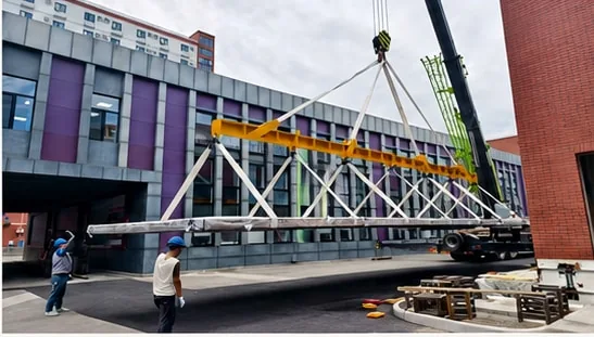 Handling frame and lifting during installation