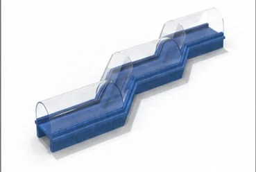 Design model of a stair tunnel assembly