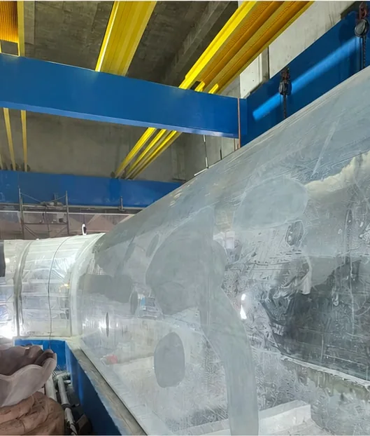 Tunnel assembly at the site