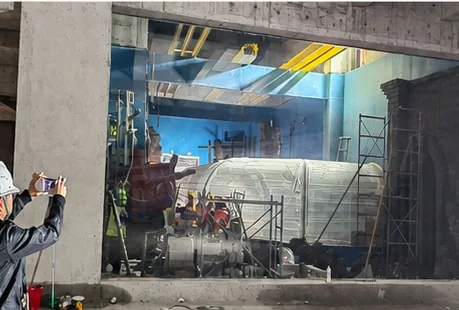 Panel positioning inside the building
