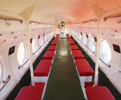 Interior viewing route of the Dongbao sightseeing vessel