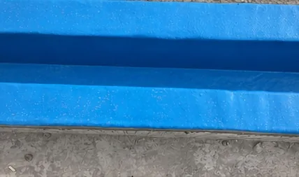 Finished waterproofed rebate surface