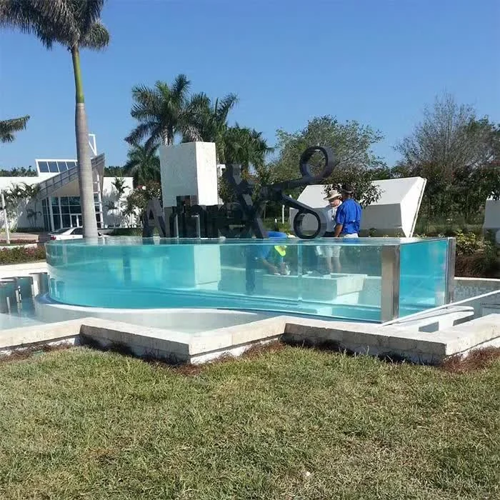 Outdoor acrylic swimming pool — view 2