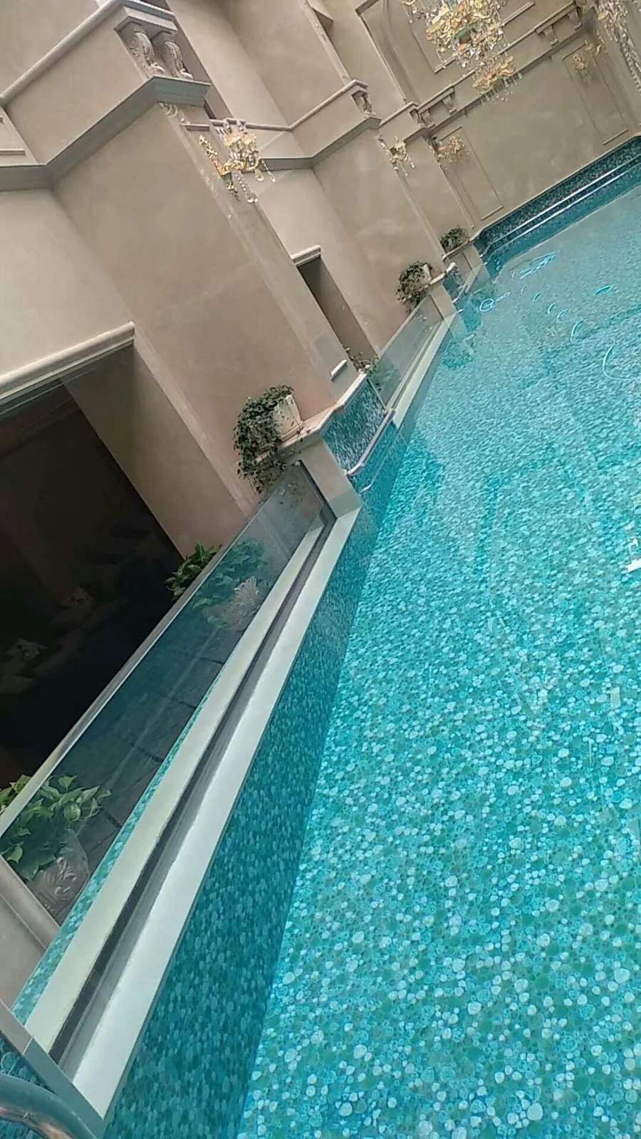 100mm thick acrylic glass wall for swimming pool