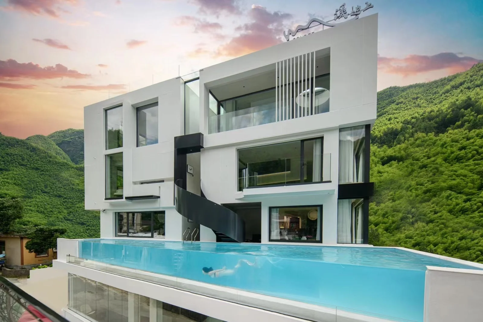 Anji guesthouse pool — project photograph